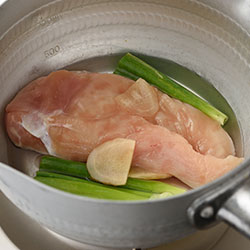 蒸し鶏の薬味ソース　プロセスカット